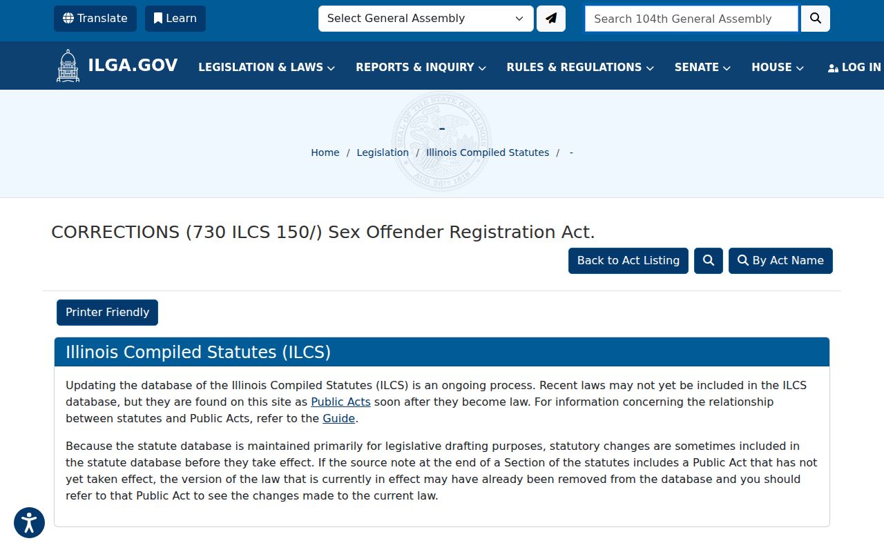 Illinois registration law for Logan County registry records